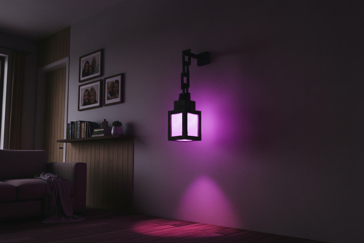 Glowing minecraft lantern