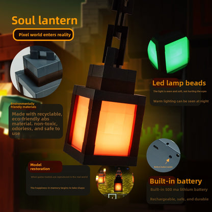Glowing minecraft lantern